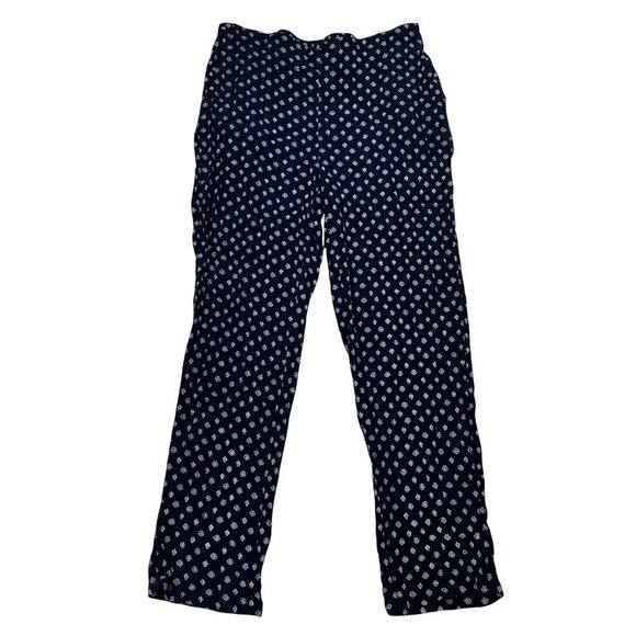 Chico’s Women’s Pull On Lightweight Ankle Pants Navy/White Print Size XS - Picture 1 of 9